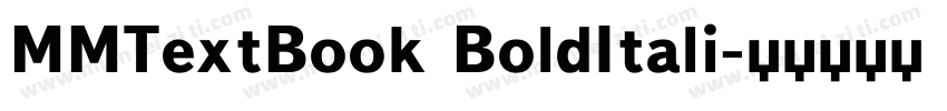 MMTextBook BoldItali字体转换